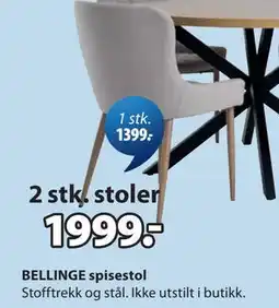 JYSK BELLINGE spisestol tilbud
