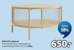 JYSK SNESLEV sofabord tilbud