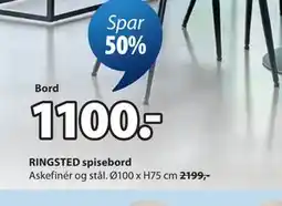 JYSK RINGSTED spisebord tilbud