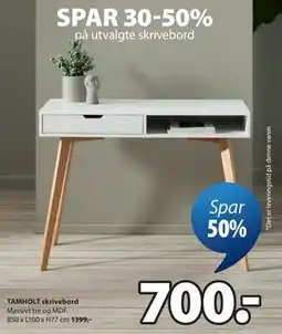 JYSK TAMHOLT skrivebord tilbud