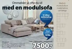 JYSK LYBY modulsofa tilbud