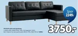 JYSK FALSLEV sofa med sjeselong tilbud