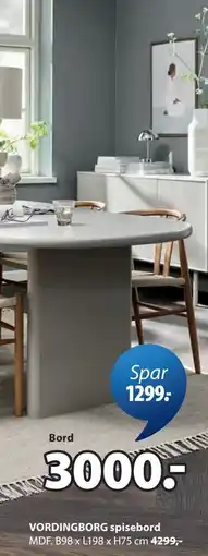 JYSK VORDINGBORG spisebord tilbud
