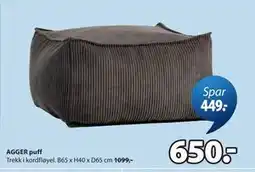 JYSK AGGER puff tilbud