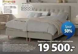 JYSK TONDRA regulerbar seng sand-91 + RESA overmadrass tilbud