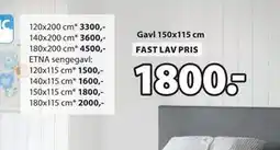 JYSK Gavl 150x115 cm tilbud