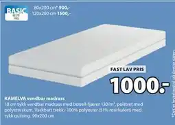 JYSK KAMELVA vendbar madrass tilbud