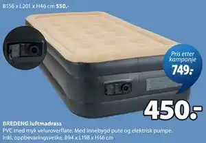 JYSK BREDENG luftmadrass tilbud