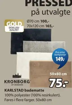 JYSK KARLSTAD badematte tilbud