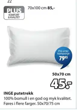 JYSK INGE putetrekk tilbud