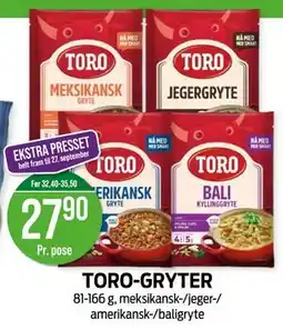 Kiwi TORO-GRYTER tilbud