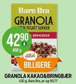 Kiwi GRANOLA KAKAO&BRINGBÆR tilbud