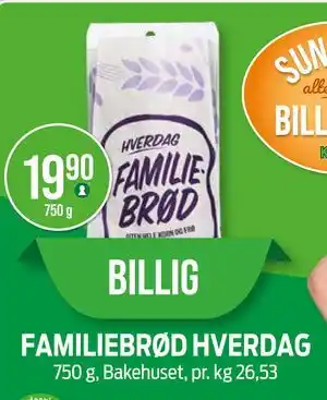 Kiwi FAMILIEBRØD HVERDAG tilbud