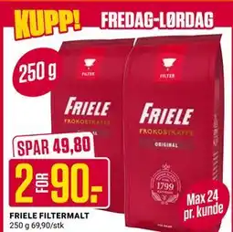 Europris FRIELE FILTERMALT tilbud