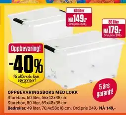 Europris OPPBEVARINGSBOKS MED LOKK tilbud