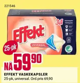 Europris EFFEKT VASKEKAPSLER tilbud