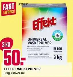 Europris EFFEKT VASKEPULVER tilbud