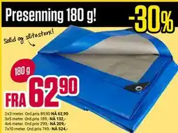 Europris Presenning 180 g tilbud