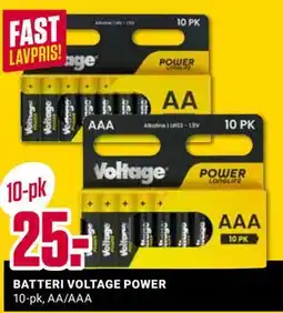 Europris BATTERI VOLTAGE POWER tilbud