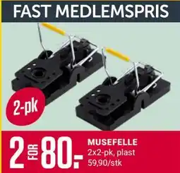 Europris MUSEFELLE, Medlemspris tilbud