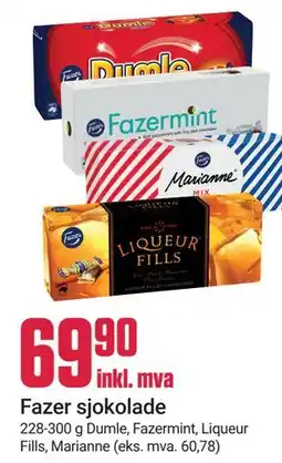 Europris Fazer sjokolade tilbud