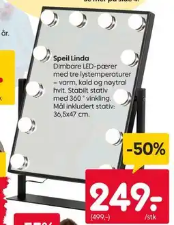 Rusta Speil Linda tilbud