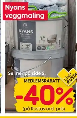 Rusta Nyans veggmaling tilbud
