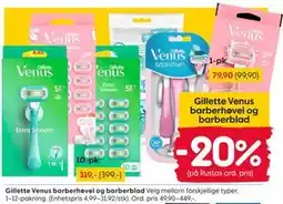 Rusta Gillette Venus barberhøvel og barberblad tilbud