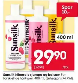 Rusta Sunsilk Minerals sjampo og balsam tilbud
