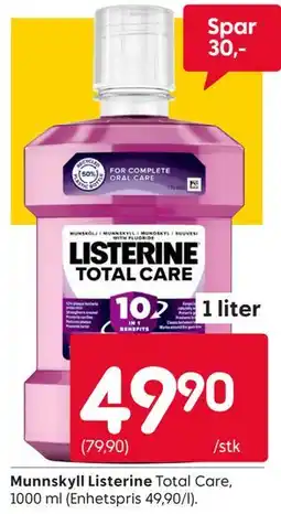 Rusta Munnskyll Listerine tilbud