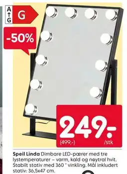 Rusta Speil Linda tilbud