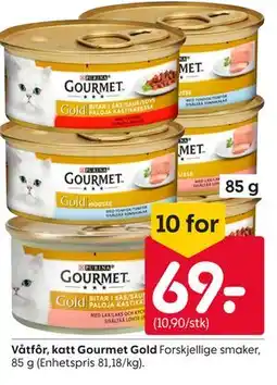 Rusta Våtfôr, katt Gourmet Gold tilbud