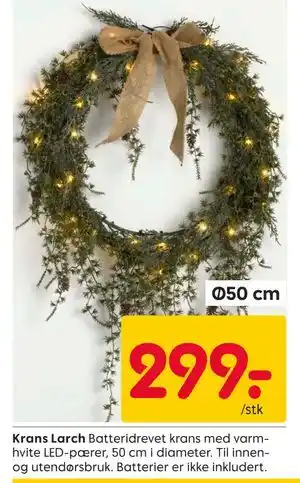 Rusta Krans Larch tilbud