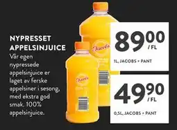 Jacobs NYPRESSET APPELSINJUICE tilbud