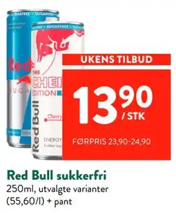Jacobs Red Bull sukkerfri tilbud
