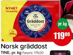 Spar Norsk gräddost tilbud