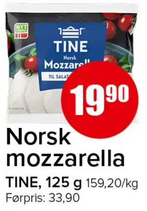 Spar Norsk mozzarella tilbud