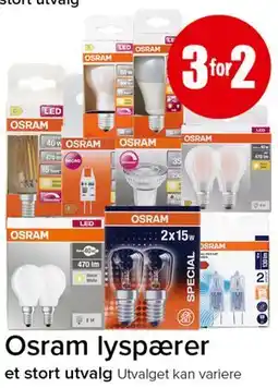 Spar Osram lyspærer tilbud