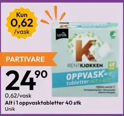 Gigaboks Alt i 1 oppvasktabletter tilbud