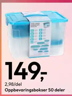 Gigaboks Oppbevaringsbokser 50 deler tilbud