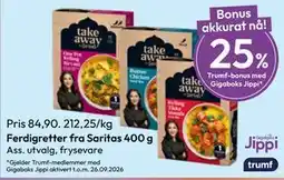 Gigaboks Ferdigretter fra Saritas tilbud