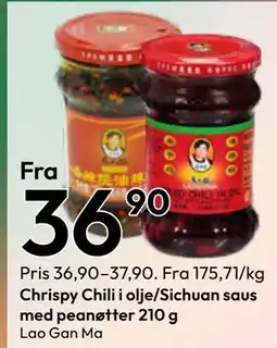 Gigaboks Chrispy Chili i olje/Sichuan saus med peanøtter tilbud