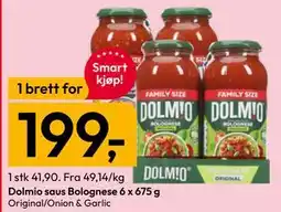 Gigaboks Dolmio saus Bolognese tilbud