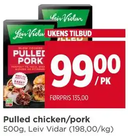 Meny Pulled chicken/pork tilbud