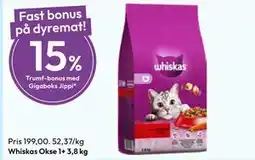 Gigaboks Whiskas Okse 1+ 3,8 kg tilbud