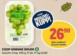 Matkroken COOP GRØNNE DRUER, Medlemspris tilbud