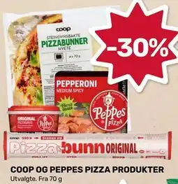 Coop Marked COOP OG PEPPES PIZZA PRODUKTER tilbud