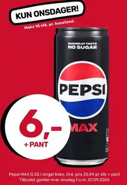 Matkroken Pepsi MAX tilbud