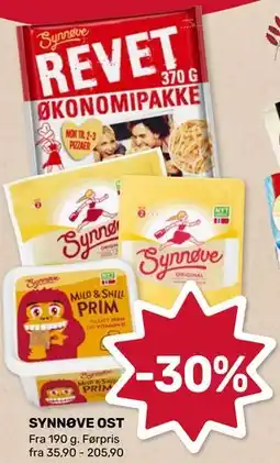 Coop Marked SYNNØVE OST tilbud