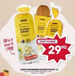 Coop Marked COOP SUPERBRØD/SKÅRET/FRYST tilbud
